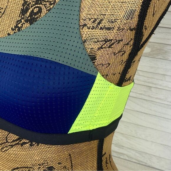 Victoria’s Secret Sport Color Block Lightweight Sports Bra Olive Green Blue 34B - Picture 5 of 11